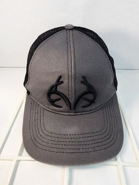 Realtree Outfitters Embroidery Logo Snapback Hat Mens One Size Gray Cap